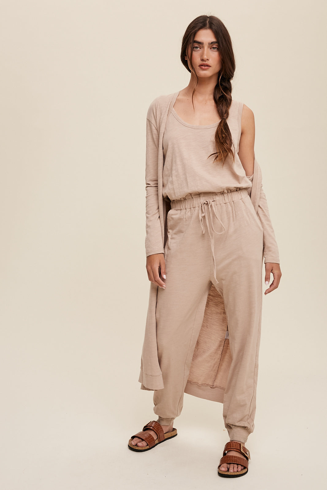 Amy Jumpsuit And Long Cardigan Set
