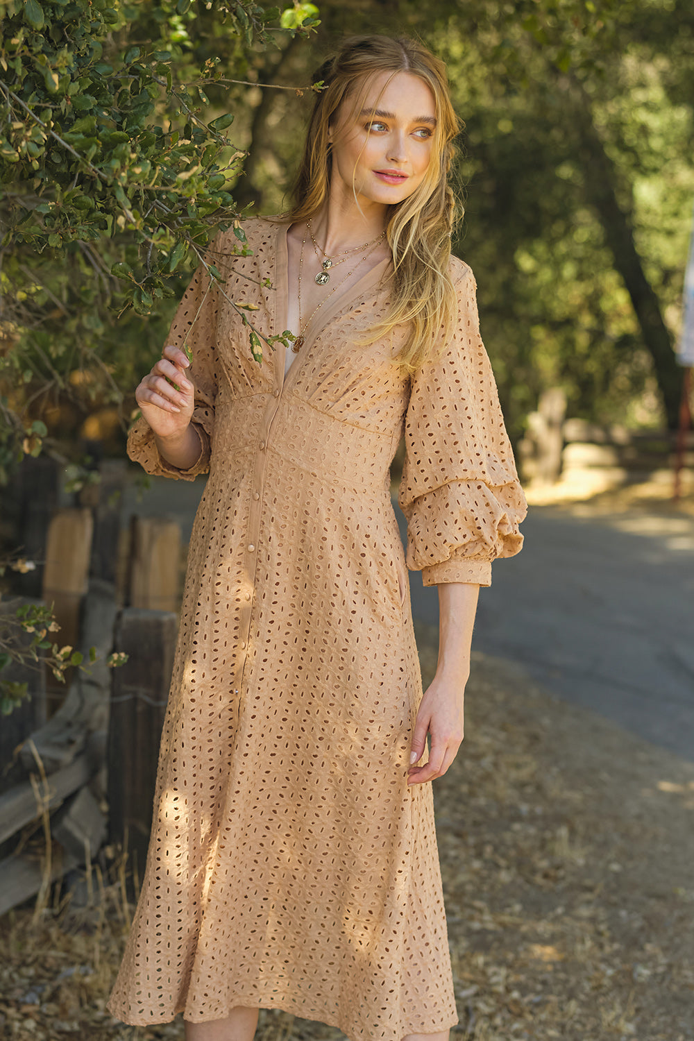 Embroidery Cotton Eyelet Midi Dress – Penelope The Label
