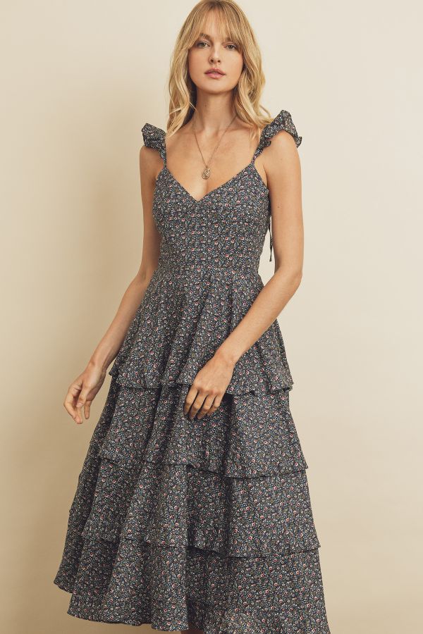 Lucia Tiered Midi Dress Lucia Tiered Midi Dress