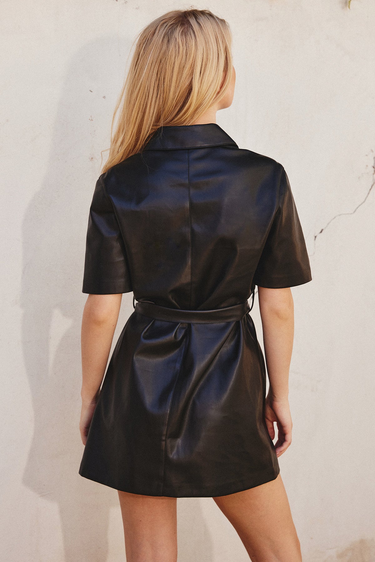 Faux Leather Mini Dress Penelope The Label Faux Leather Mini Dress Penelope The Label