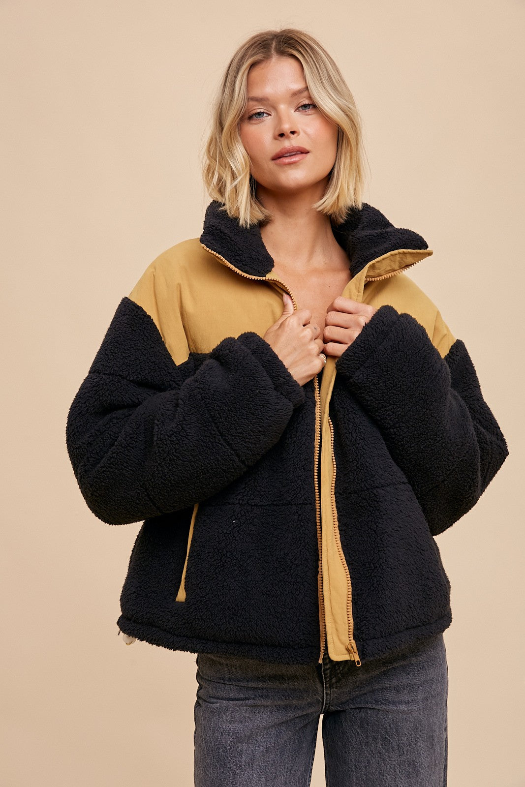 Colorado Contrast Sherpa Jacket – Penelope The Label