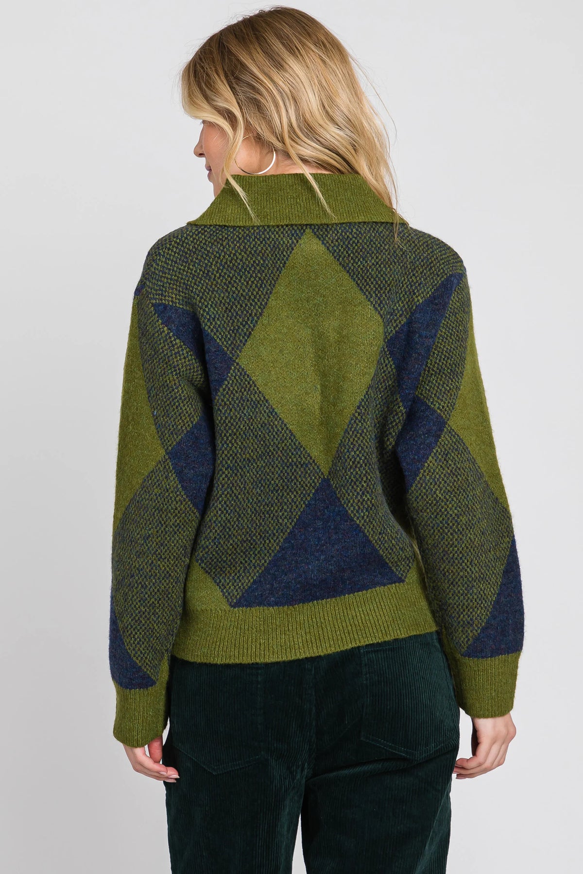 Adele Diamond Pattern Sweater