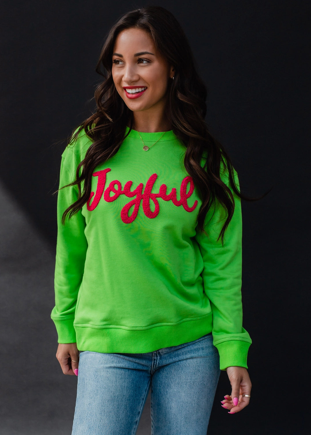 Green 'Joyful" Sweatshirt
