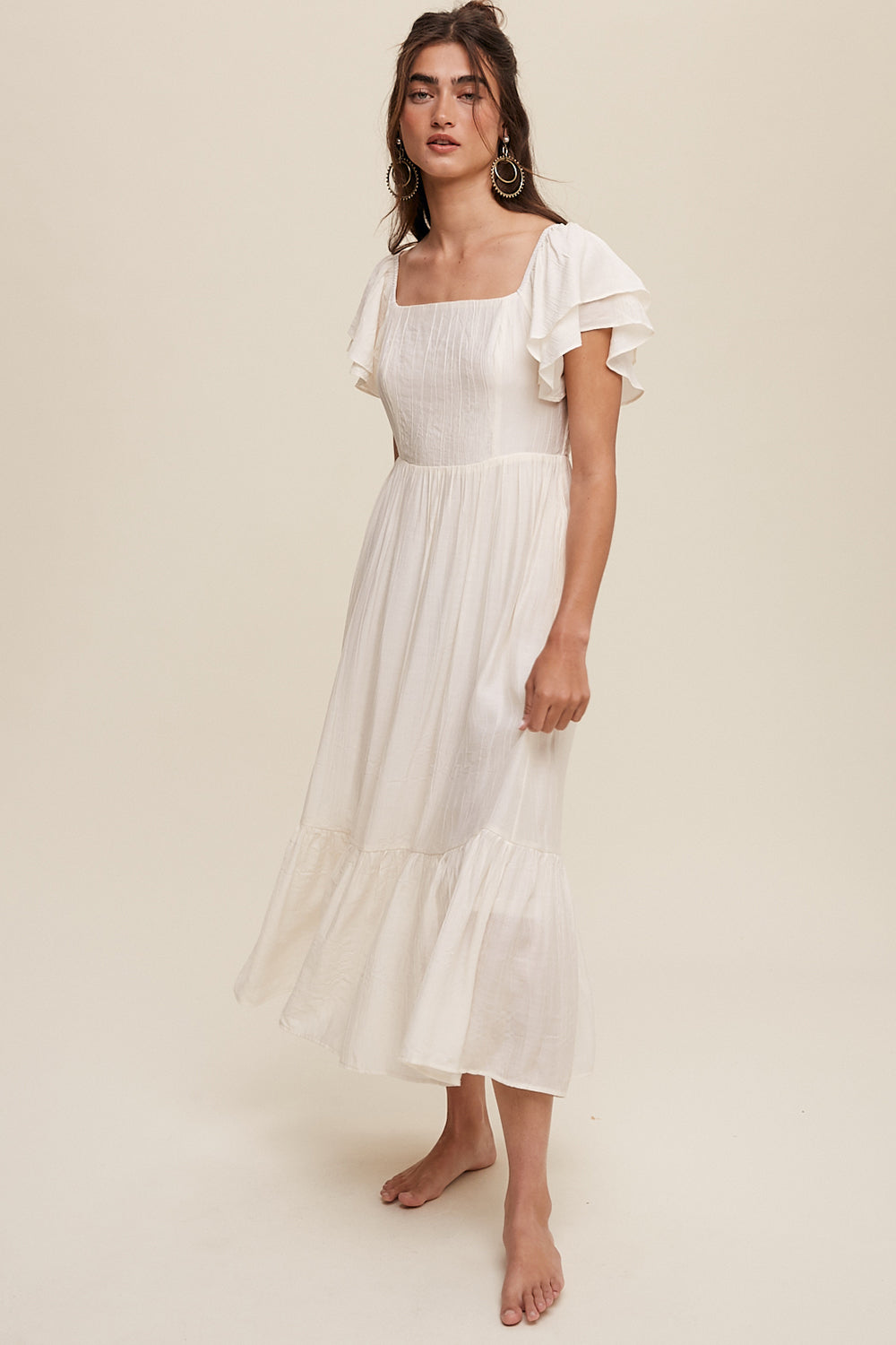 Mia Ruffled Short Sleeve Maxi Dress