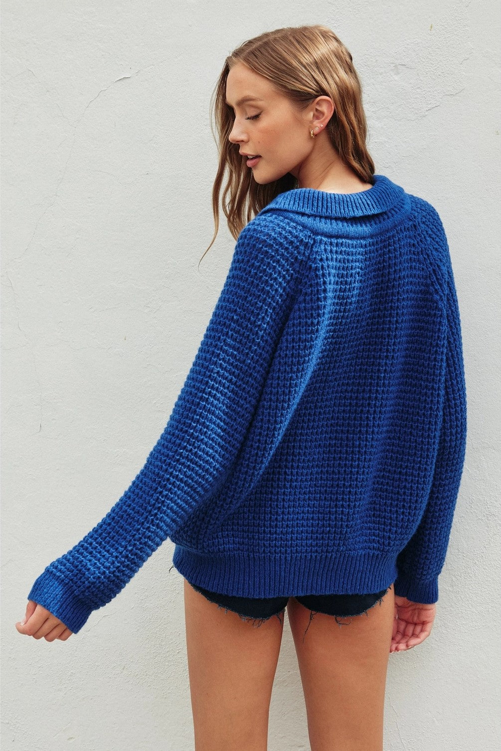Collared Henley Sweater – Penelope The Label