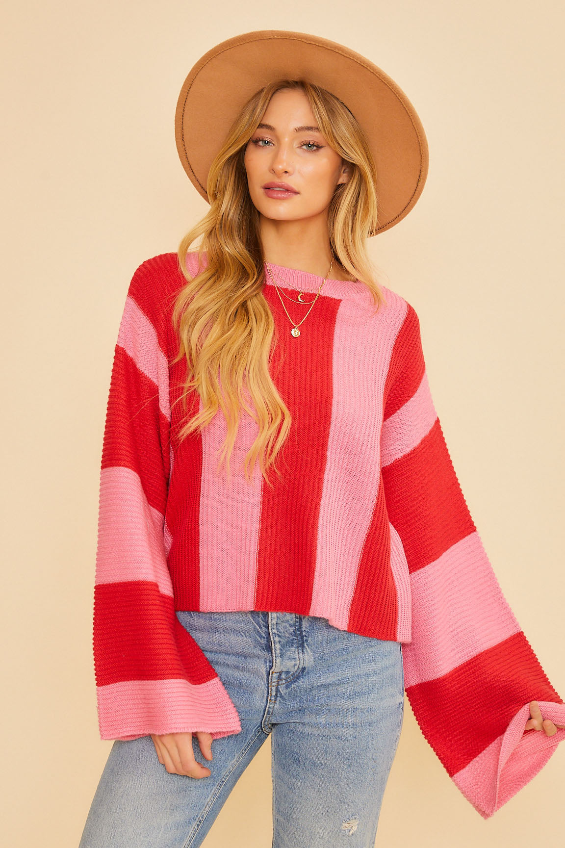 Bell Sleeve Knit Sweater - Main Image