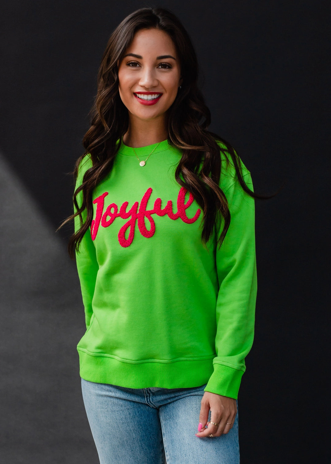 Green 'Joyful" Sweatshirt