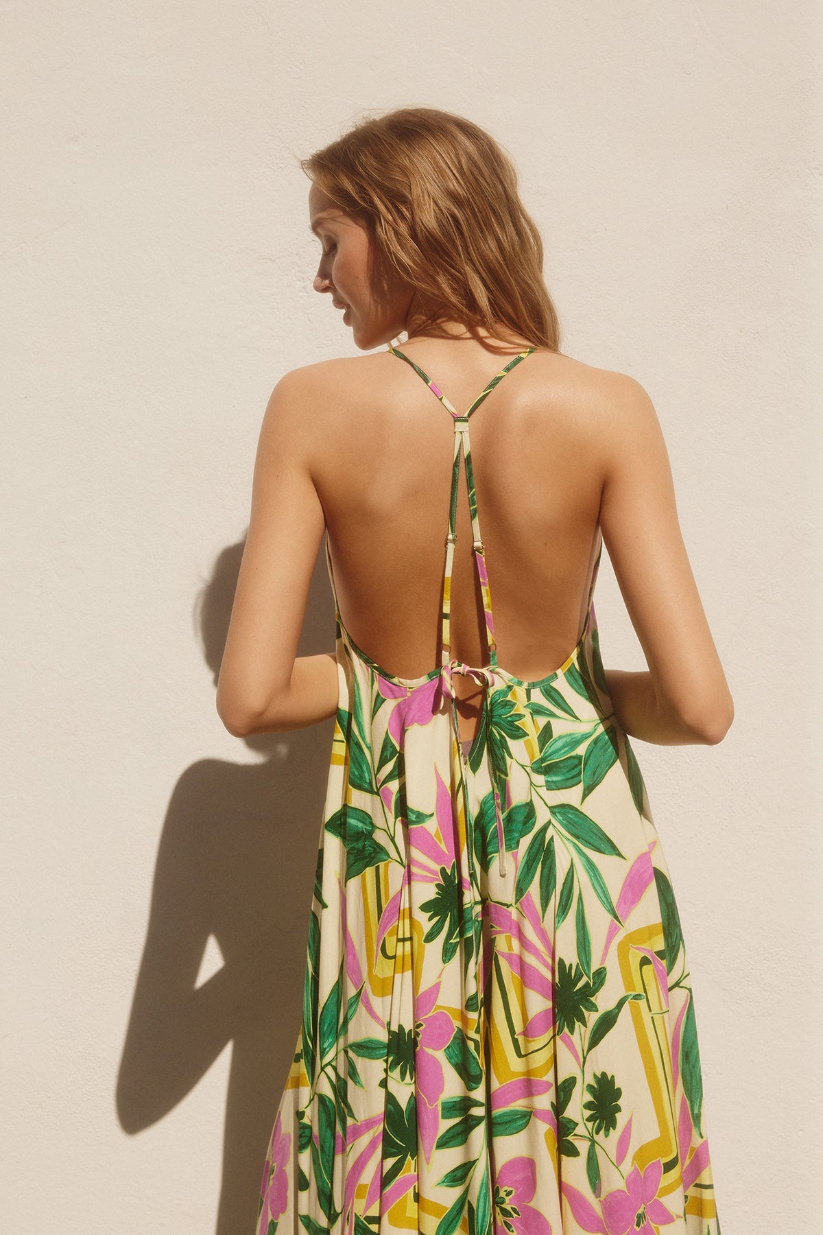Paradise Tropical Print Maxi Dress