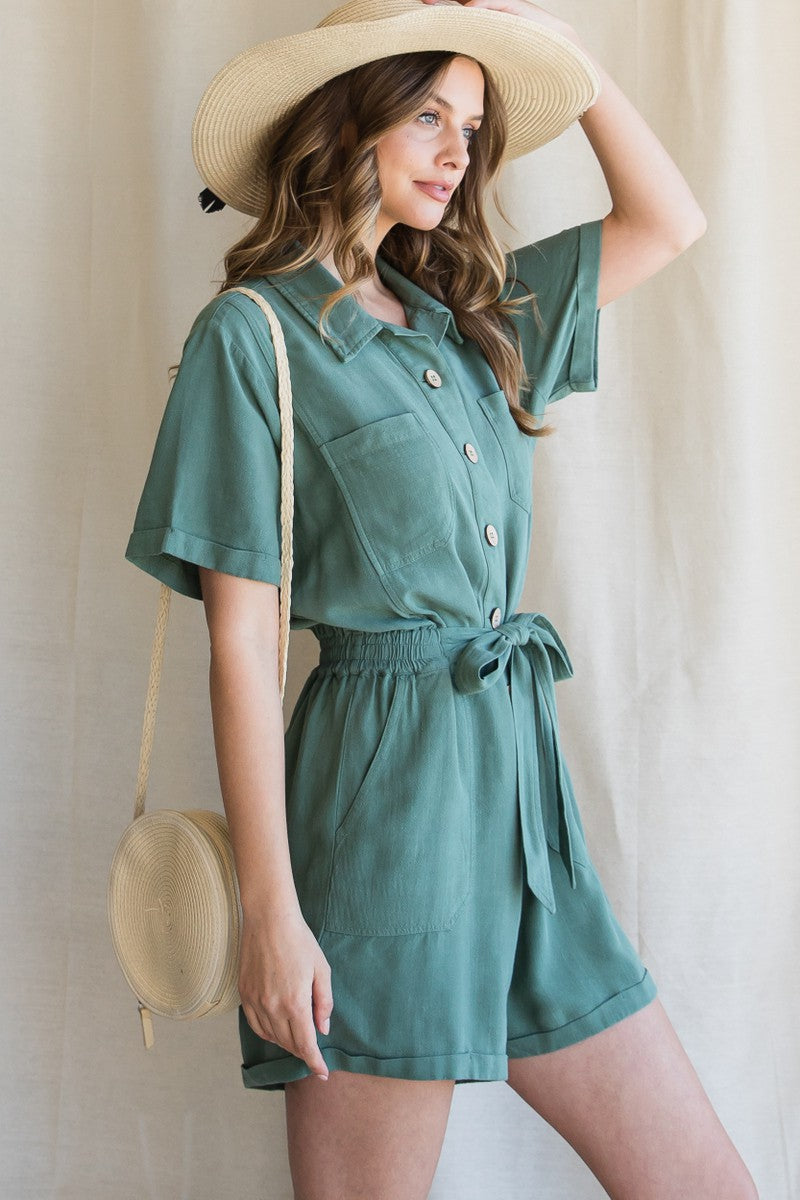 Harper Button Up Romper