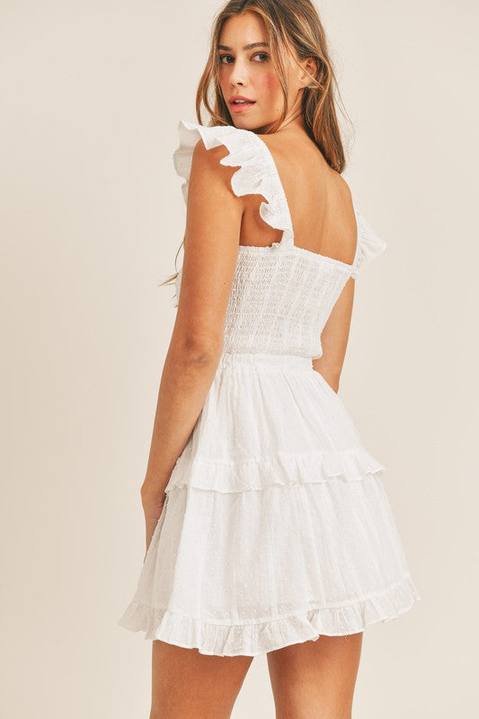 Greece Ruffle Tier Mini Dress Greece Ruffle Tier Mini Dress