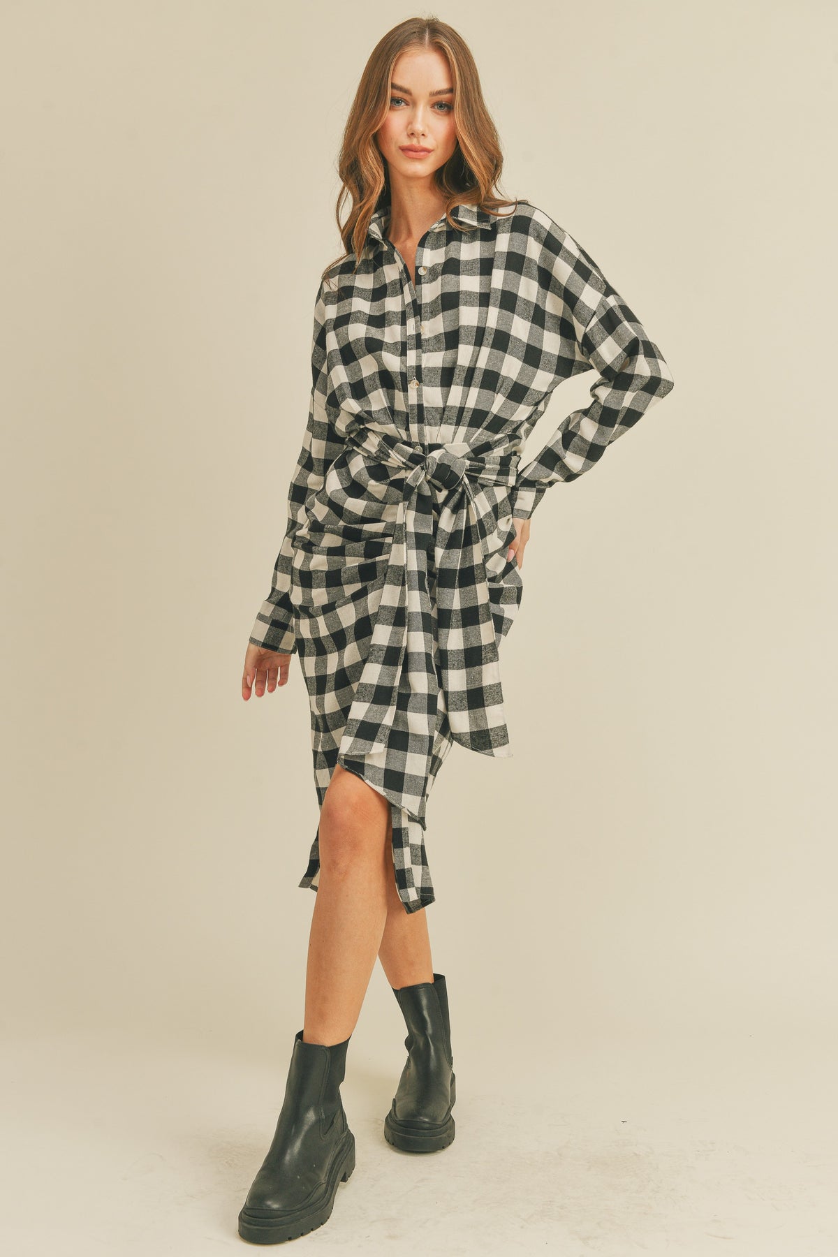 Plaid Shirt Midi Dress – Penelope The Label Plaid Shirt Midi Dress – Penelope The Label