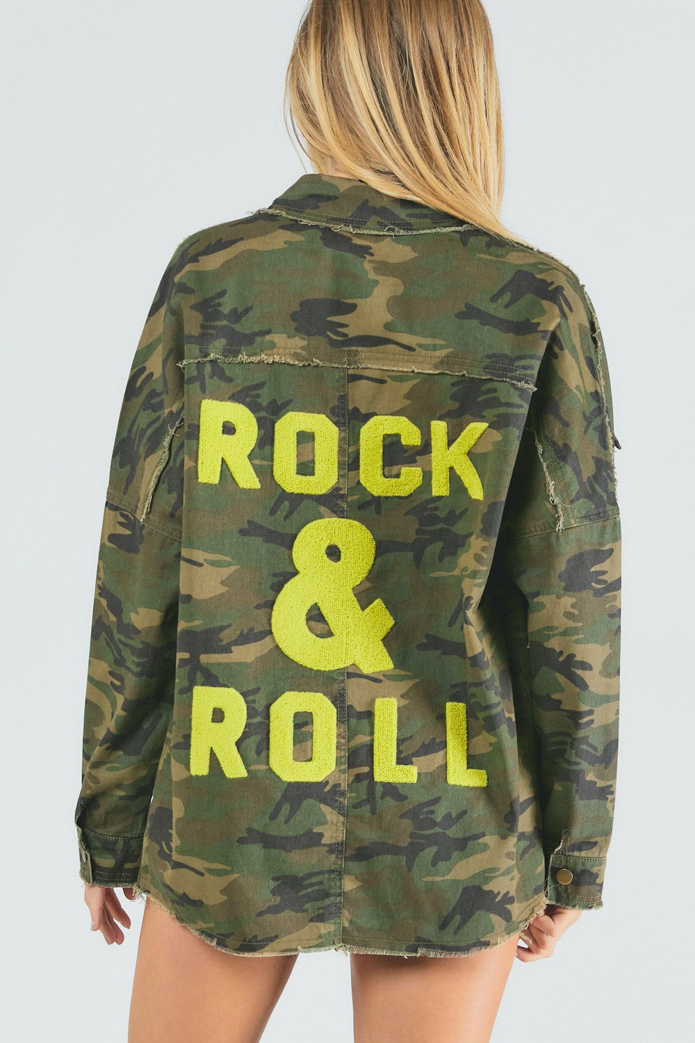 Camouflage Jacket with Embroidery, Rock Rebel by EMP Between-seasons Jacket