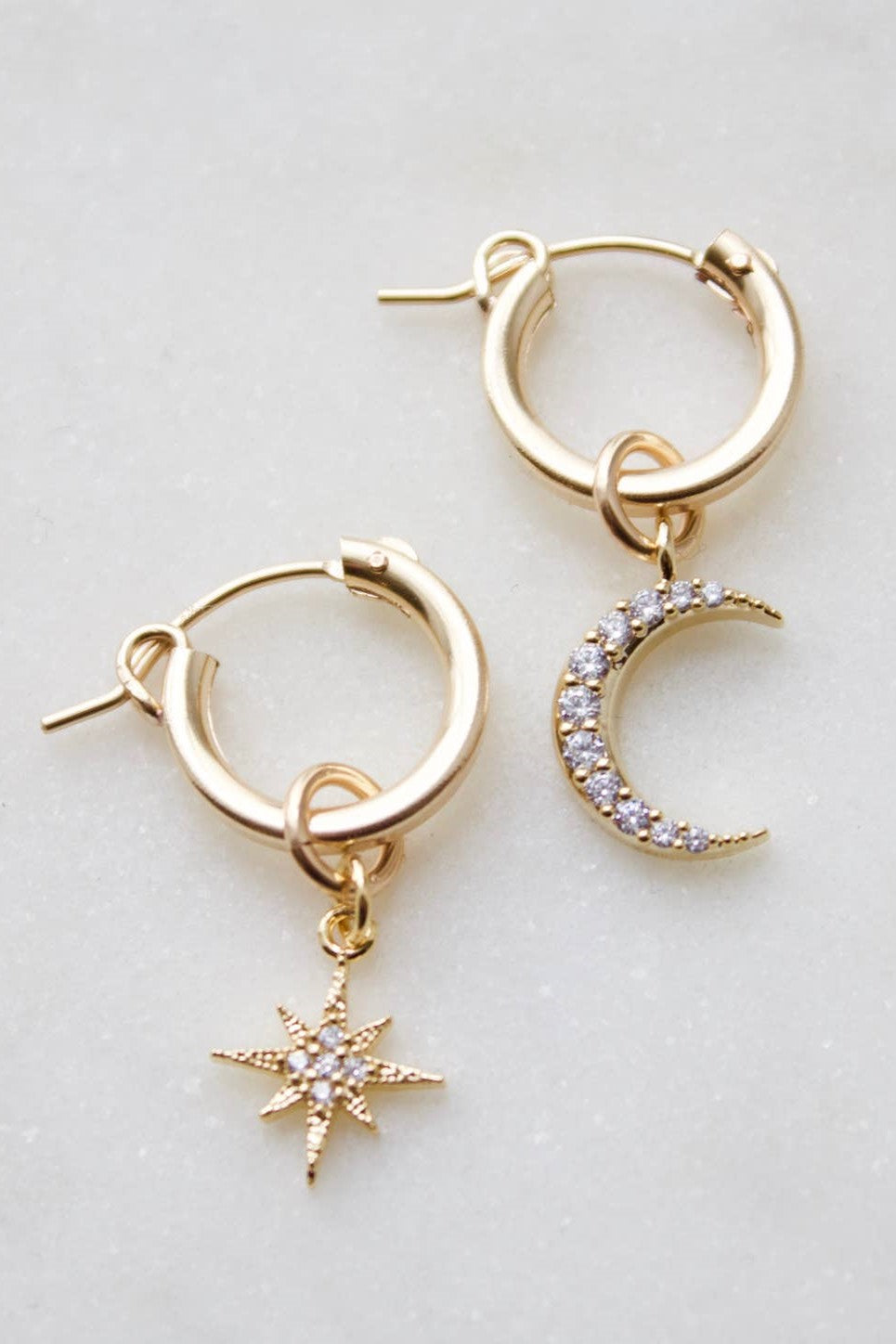 Small Gold Filled Hoops With Cubic Zirconia