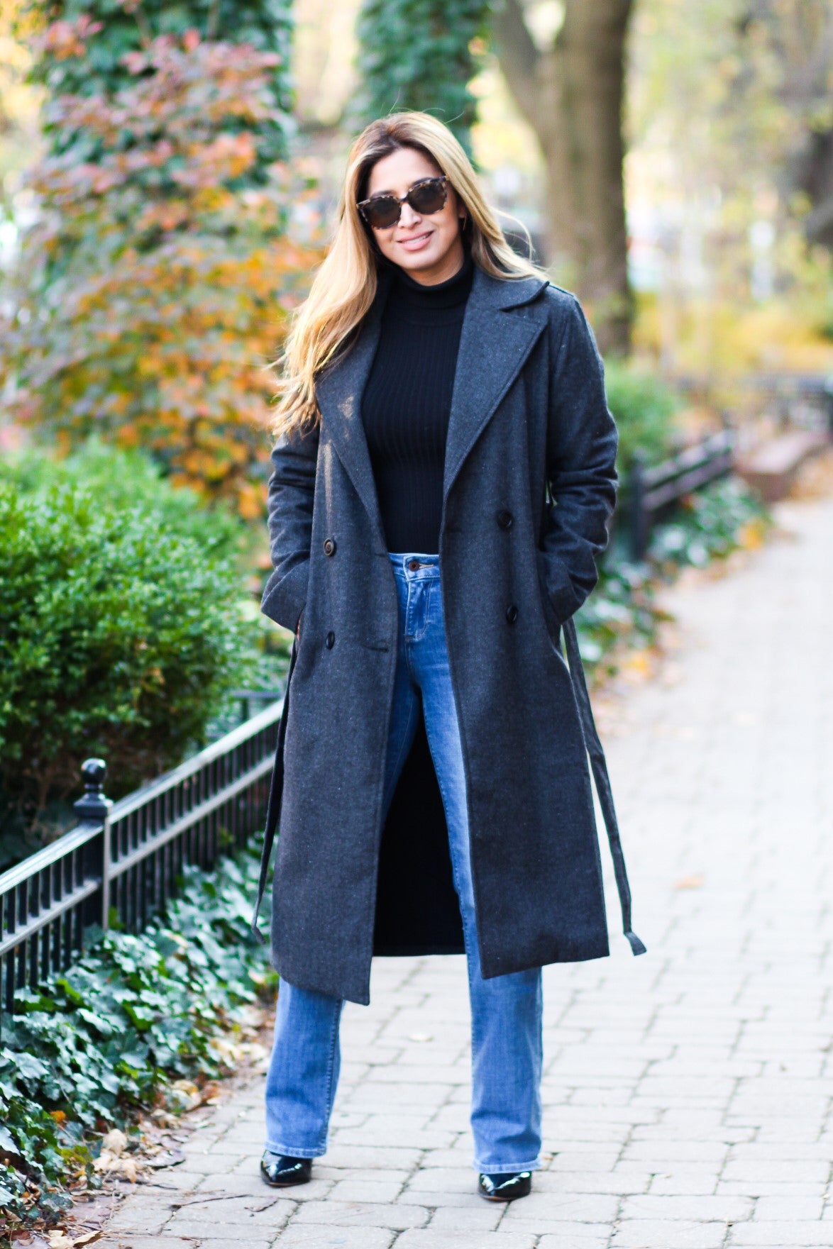 Double Breasted Belted Coat