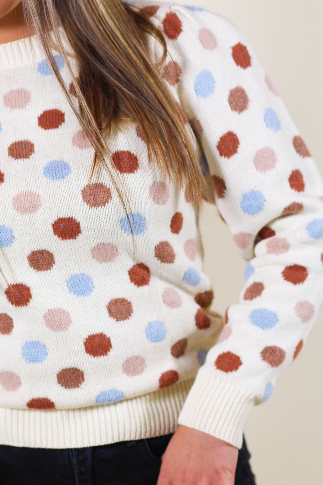 Multi-Colored Polka Dot Sweater