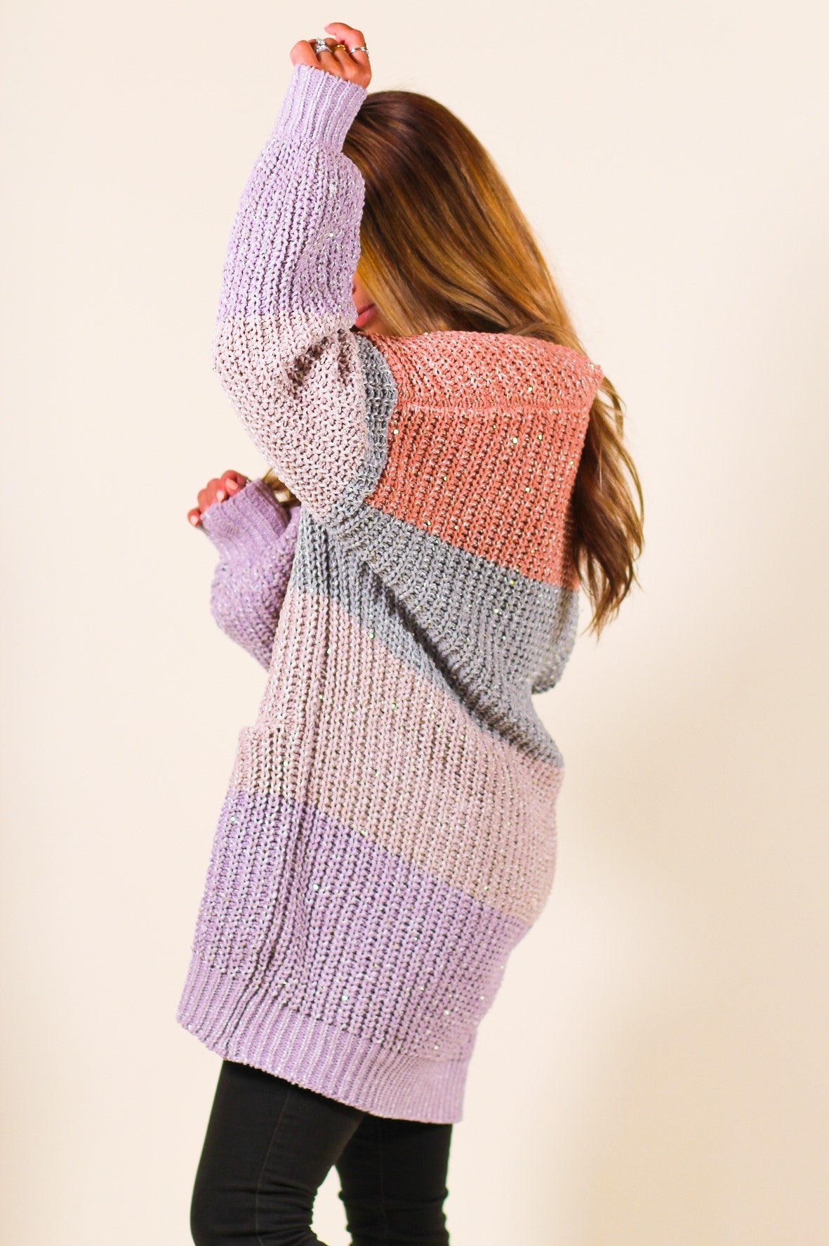 Pastel Multi-Colored Shimmer Cardigan