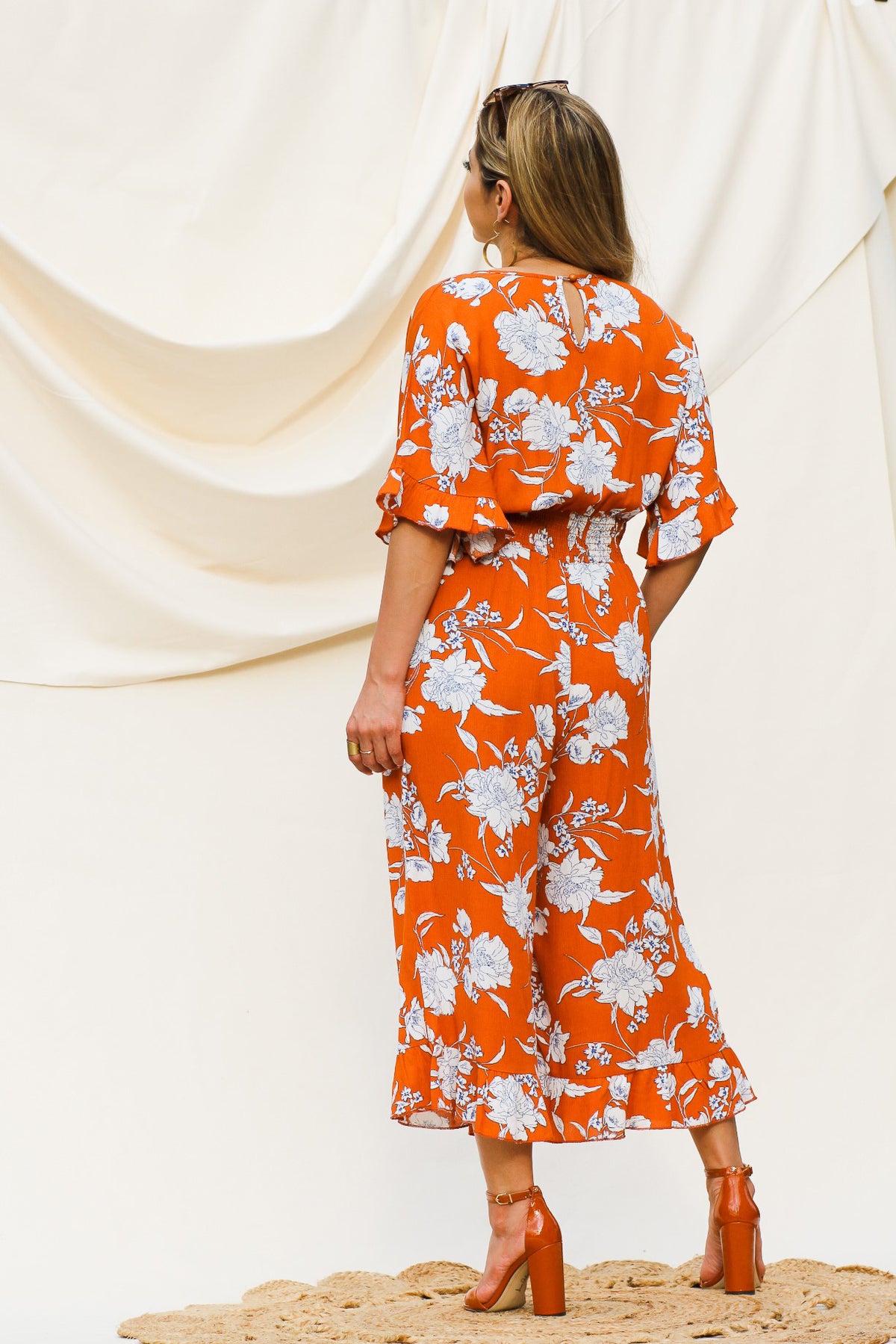Sarah Floral Print Jumpsuit