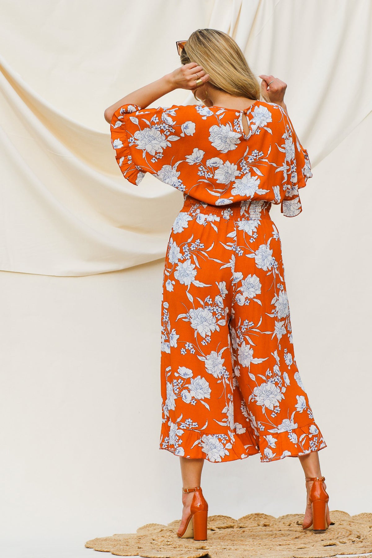 Sarah Floral Print Jumpsuit