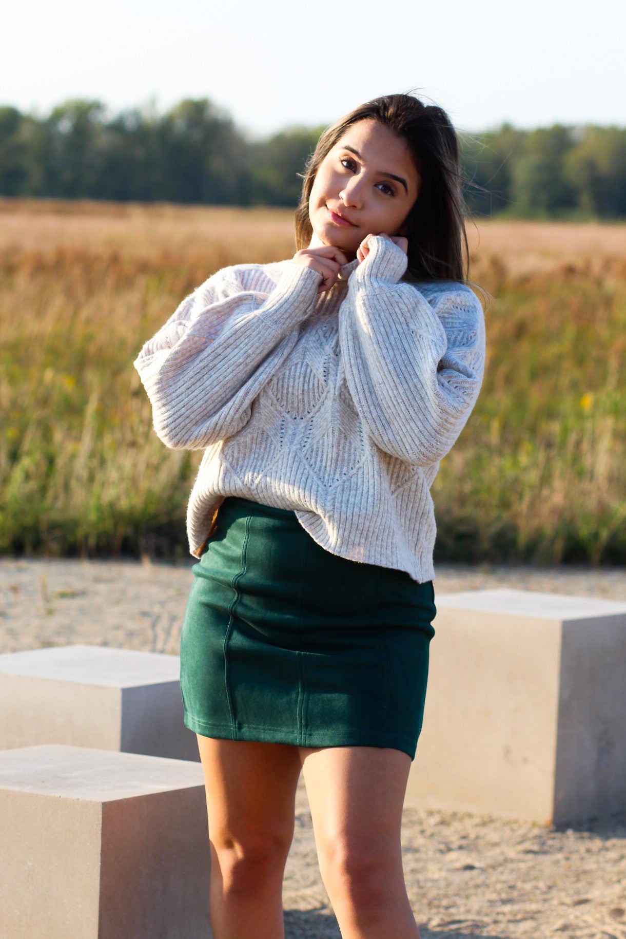 Suede Mini Skirt