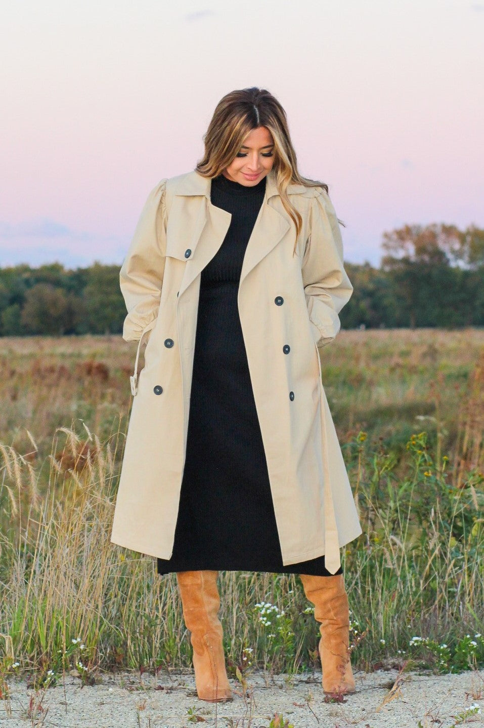 Balloon Sleeve Trench Coat – Penelope The Label