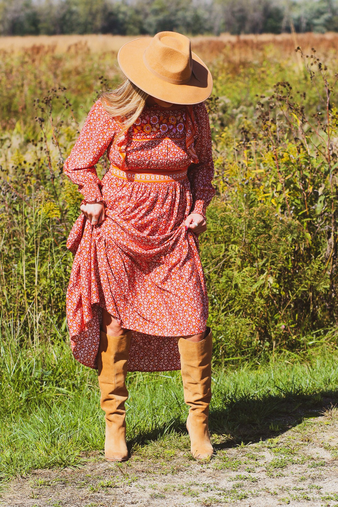 Boho Floral Print Midi Dress Penelope The Label Boho Floral Print Midi Dress Penelope The Label
