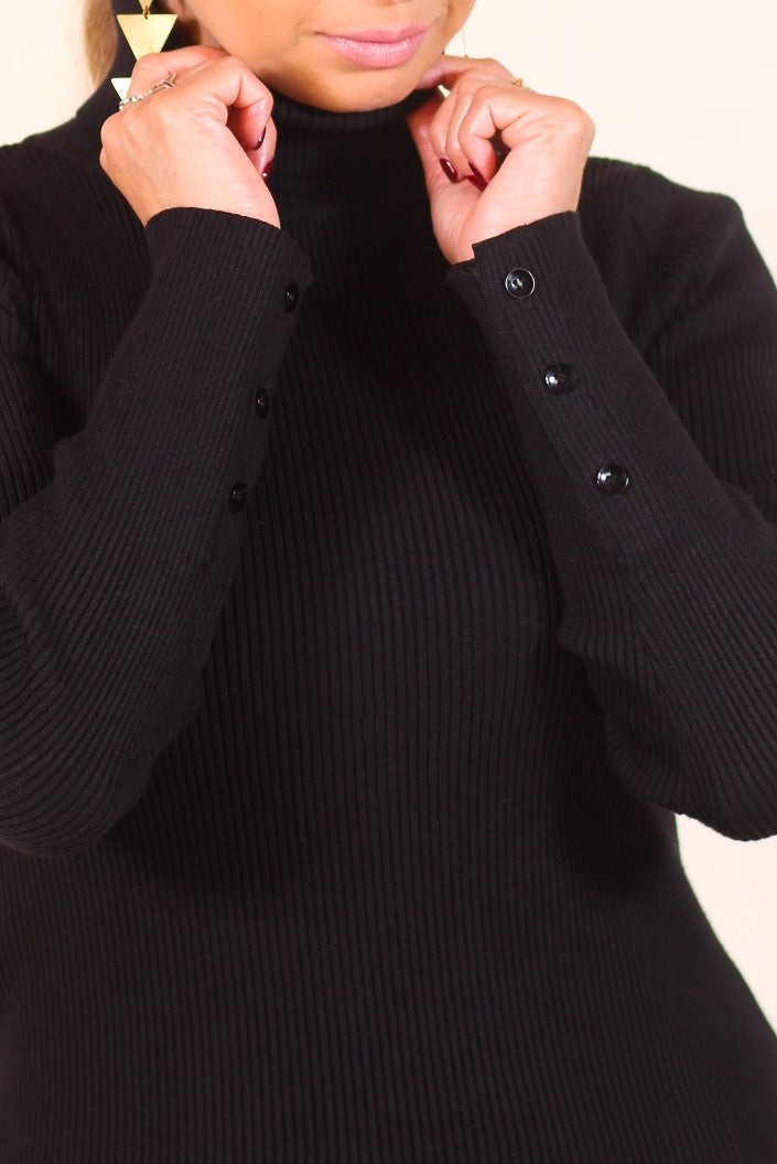 Ribbed Turtleneck Midi Dress Penelope The Label Ribbed Turtleneck Midi Dress Penelope The Label