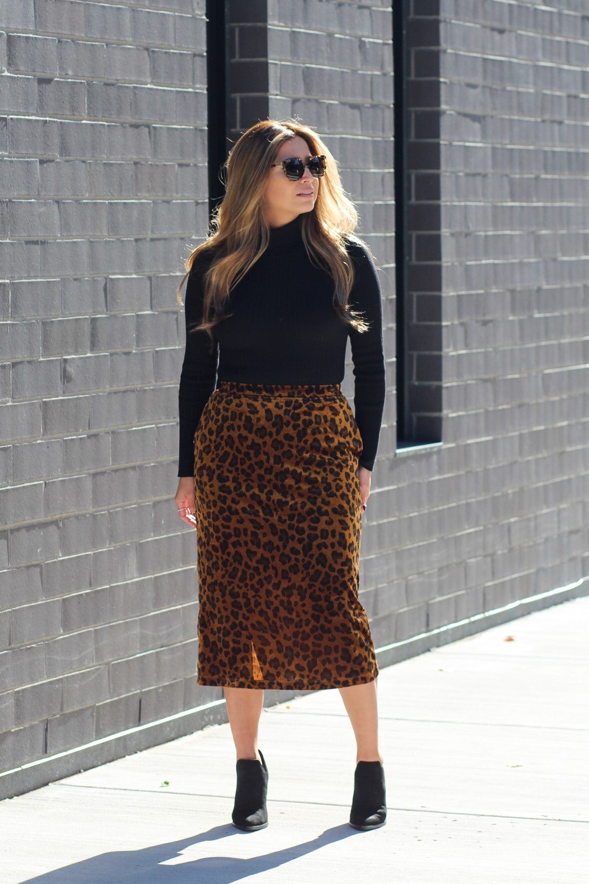 Zebra print outlet midi pencil skirt