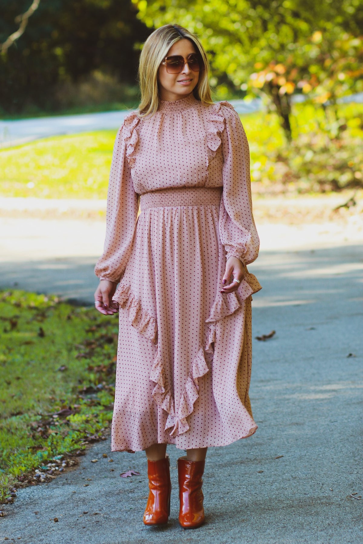 Catherine Polka Dot Midi Dress Penelope The Label Catherine Polka Dot Midi Dress Penelope The Label