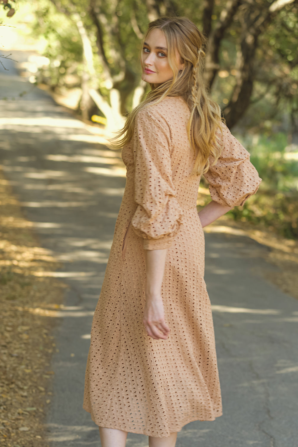 Embroidery Cotton Eyelet Midi Dress Penelope The Label Embroidery Cotton Eyelet Midi Dress Penelope The Label