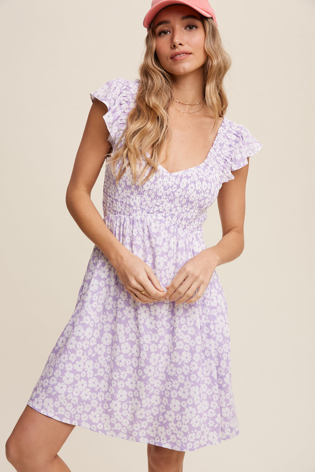 Ada Flower Print Mini Dress