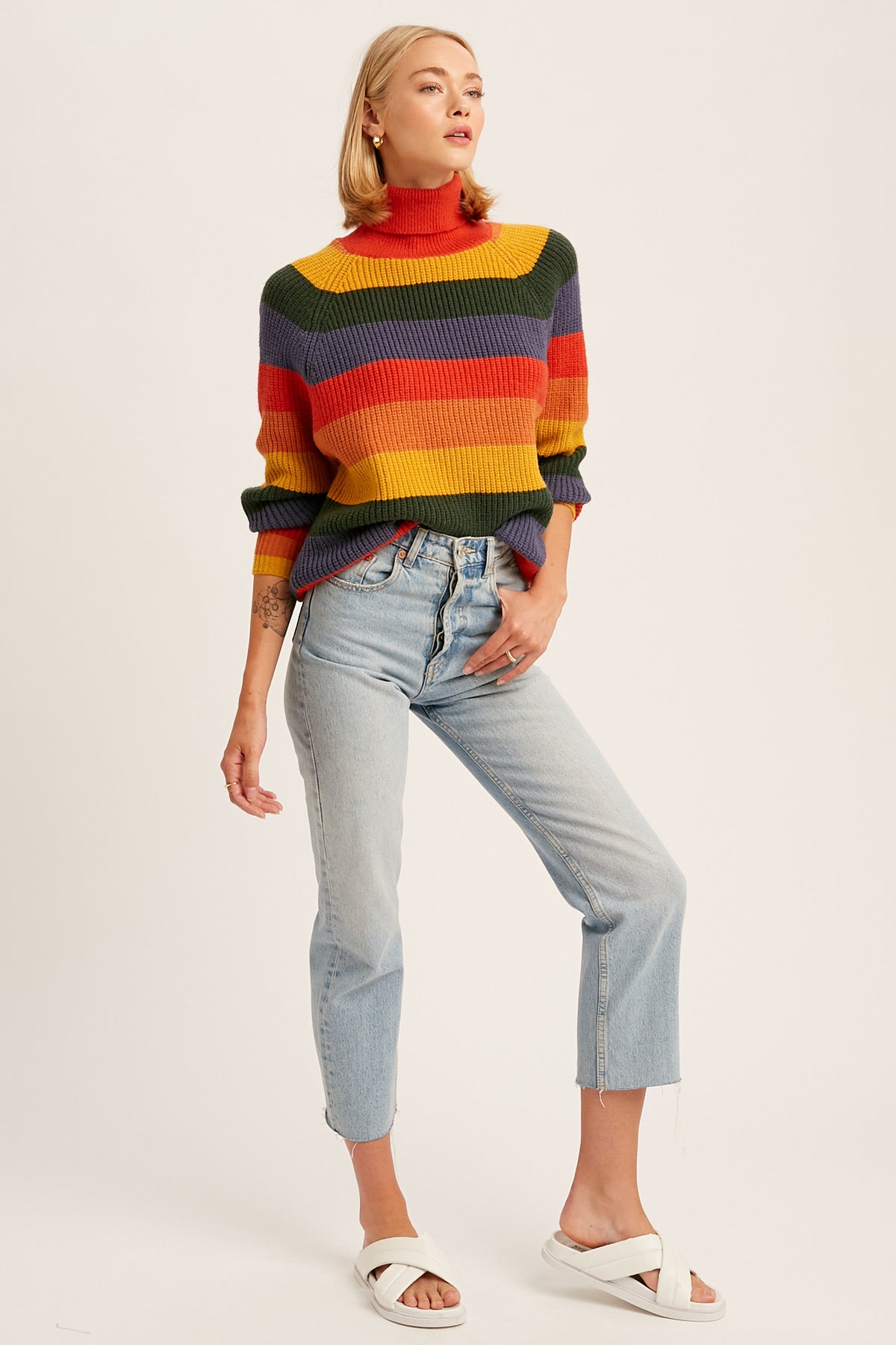 Amber Multi Striped Sweater