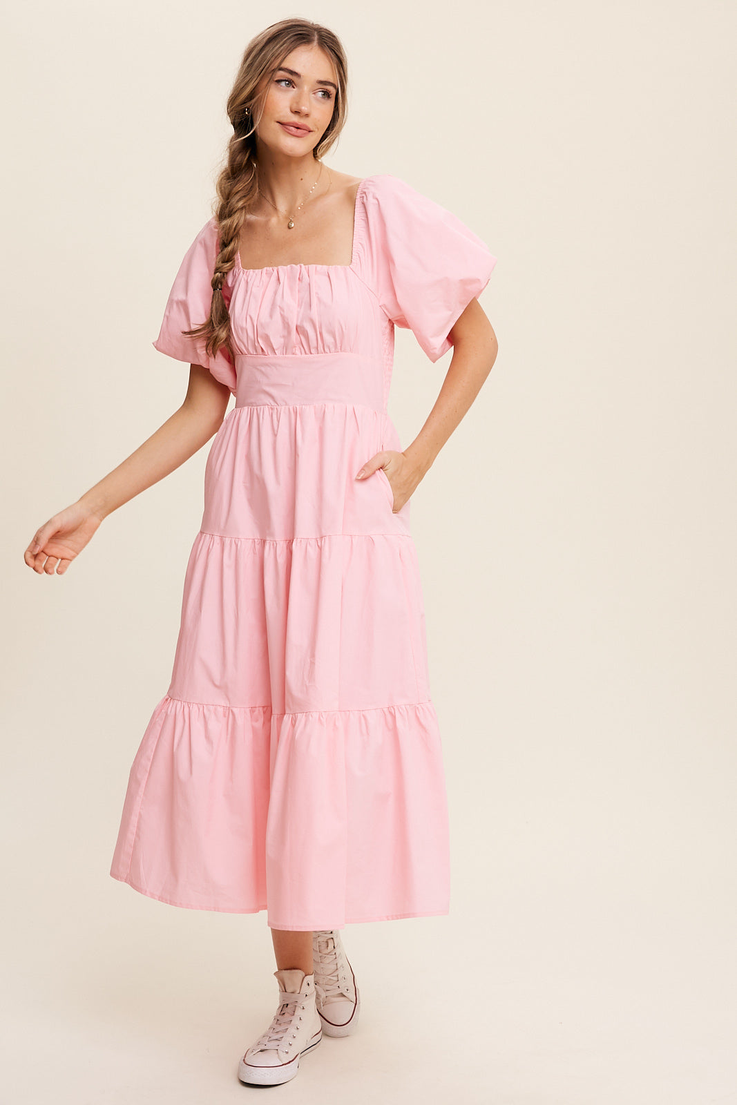 Puff Sleeve Tiered Maxi Dress – Penelope The Label