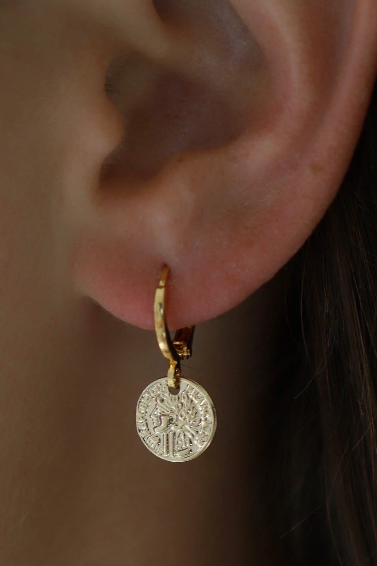 Coin Tiny Earrings