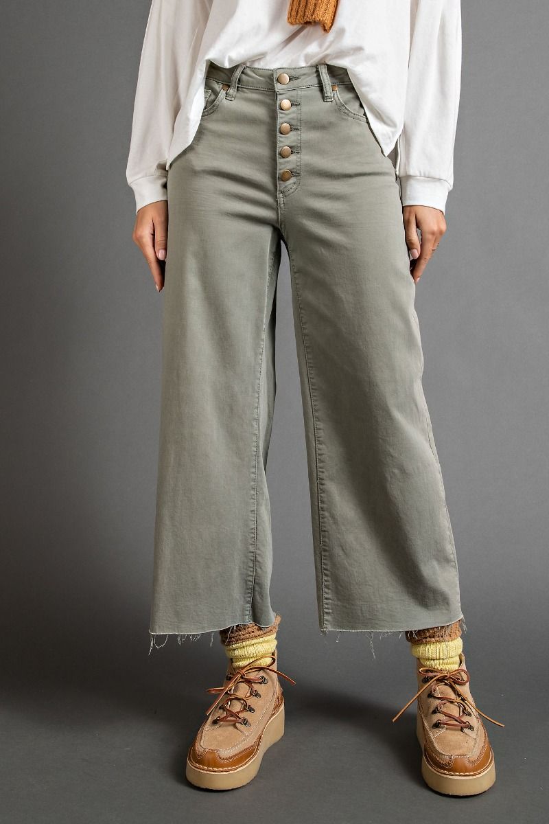 H&M High Waist Wide Leg Twill Trousers Size 6 - Orange NEW | eBay